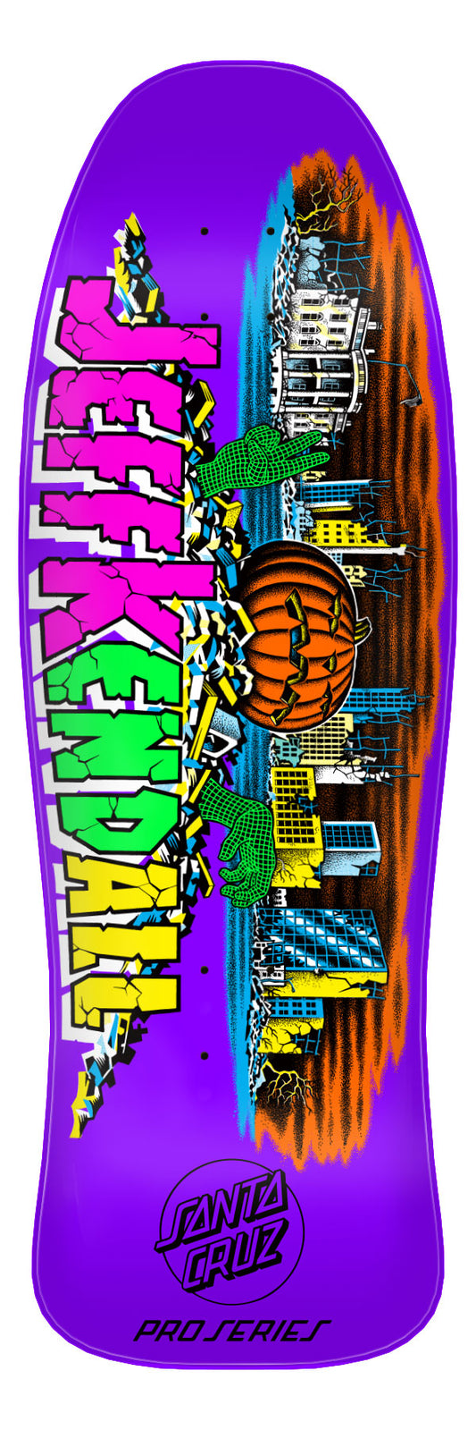 Kendall Pumpkin Reissue Skateboard Deck 10in x 30.12in Santa Cruz Old School
