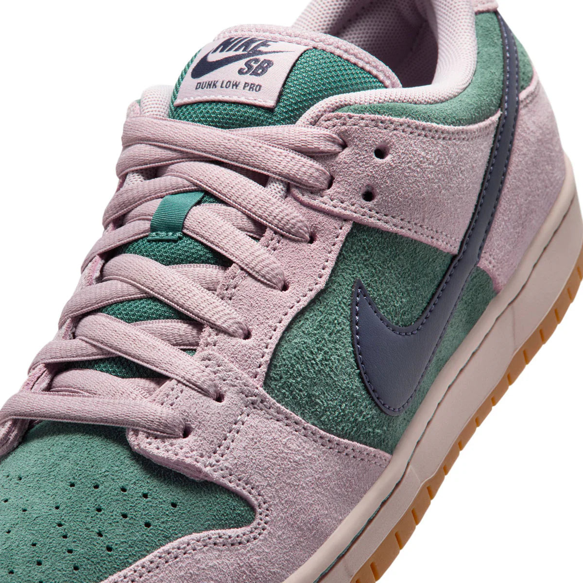 Nike SB Dunk Low Pro Skateboard Shoes (Mineral Slate/Dark Raisin/Particle Rose)