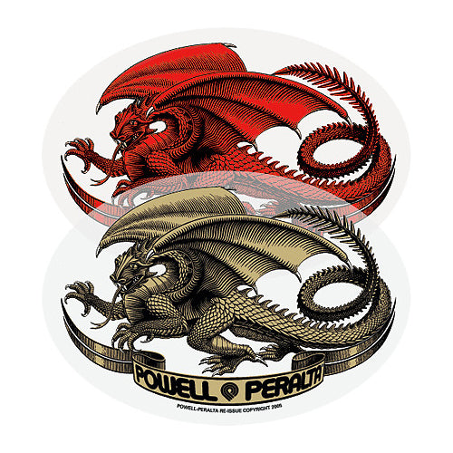 Powell Peralta Oval Dragon Reissue Sticker – Old Skull Skateboards