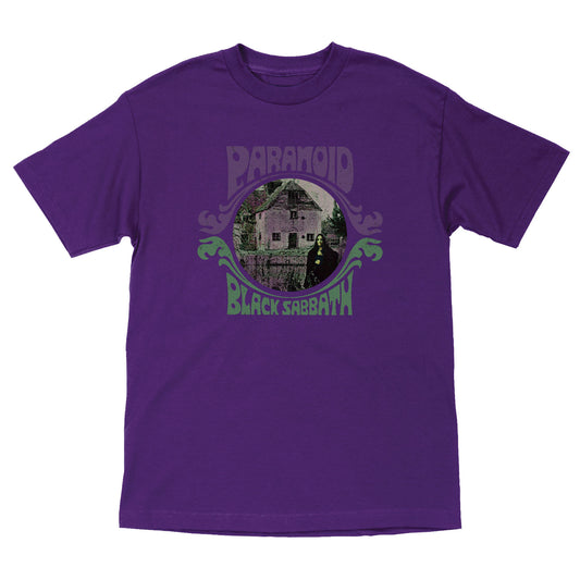 Black Sabbath Paranoid Witch Mens OJ T-Shirt Purple