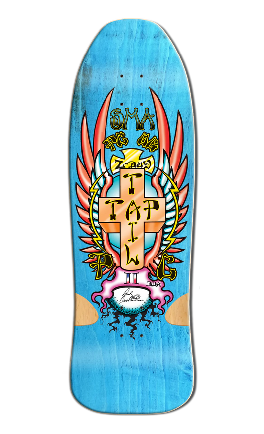 Old School SMA Wes Humpston PAUL CONSTANTINEAU Series Skateboard Deck (BLUE STAIN)