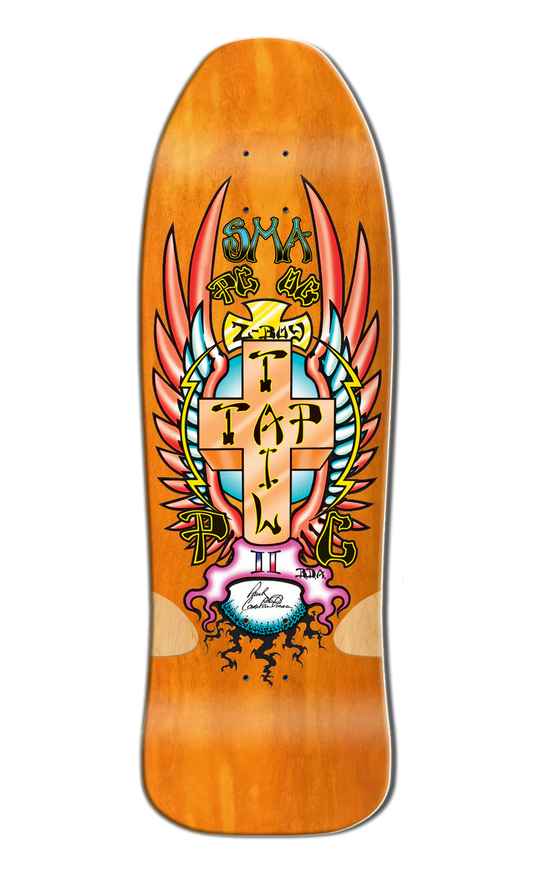 Old School SMA Wes Humpston PAUL CONSTANTINEAU Series Skateboard Deck (ORANGE STAIN)