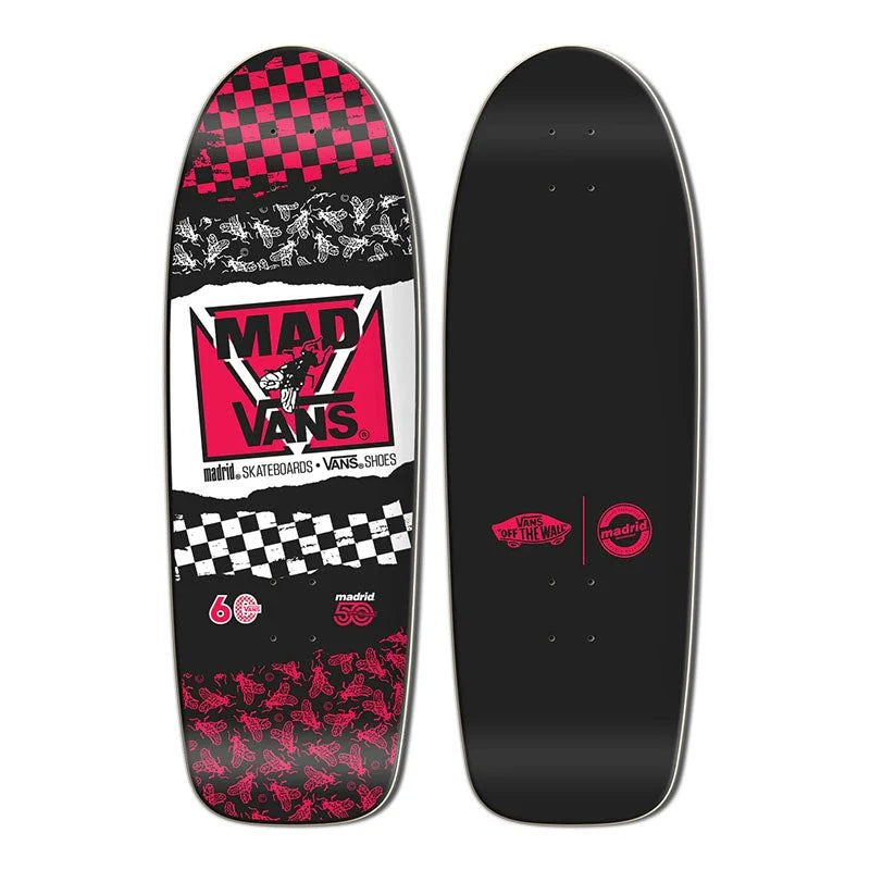 MADRID X VANS Limited Edition 50th Anniversary Fly Retro Skateboard Deck - 9.5" x 29.25"
