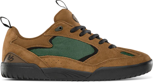 eS Quattro Skate Shoes (Brown/Green) Skateboarding