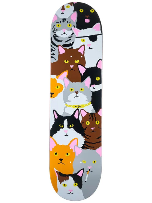 Enjoi Cat Collage Skateboard Deck 8.25 x 32