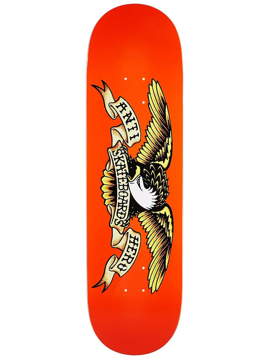 Anti Hero Team Classic Eagle Orange Skateboard Deck 9"