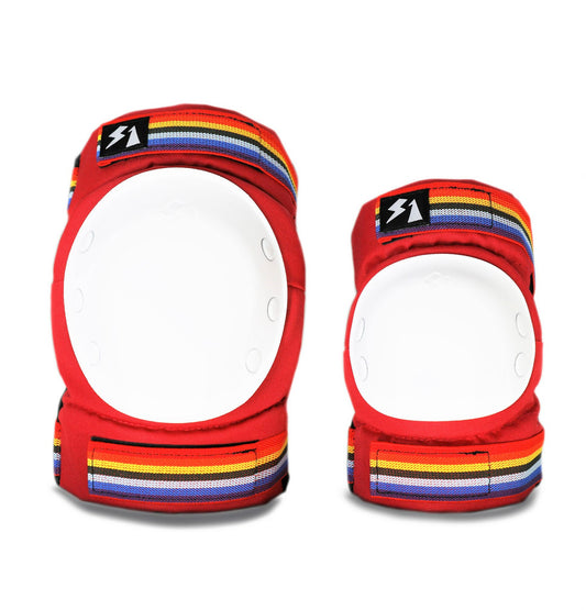 S-One S1 Park Skateboard/Bike Knee and Elbow Pad Sets - Retro