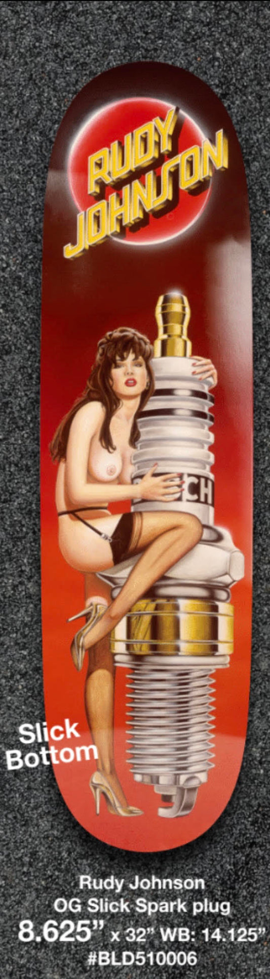**Pre Order** Blind Rudy Johnson Spark Plug OG Shaped Old School R7 Reissue Skateboard Deck 8.625"
