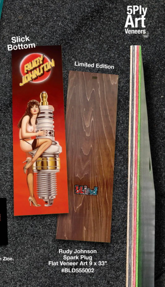 **Pre Order** Blind Rudy Johnson Spark Plug FLAT Veneer Artwork Old School Collectable piece