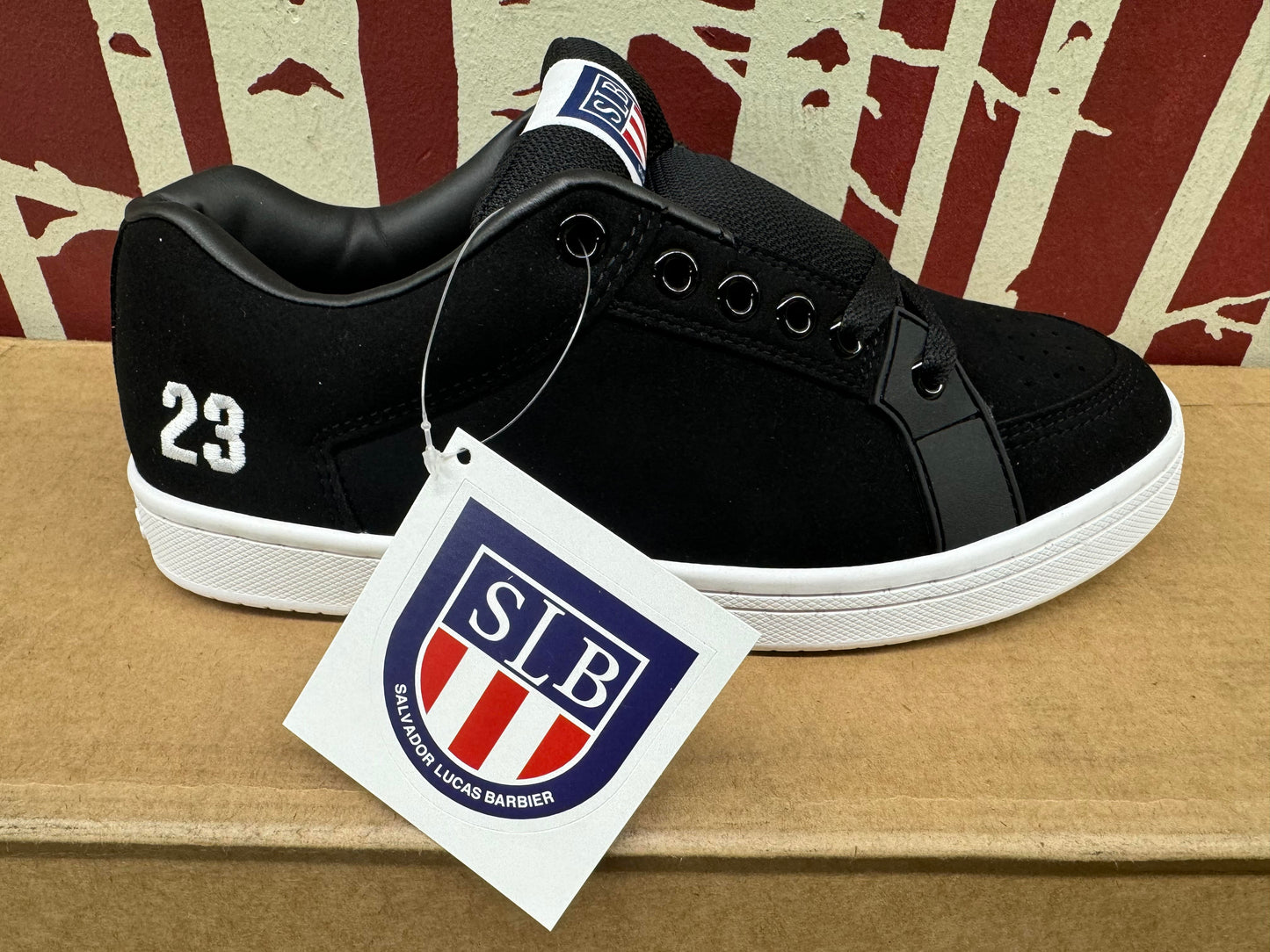 Etnies Sal Barbier SAL23 Skateboard Shoe (Black w White ) Old School