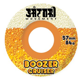 Satori 57mm Boozer Cruiser Wheels 84a Skateboard Wheels (Set of 4)