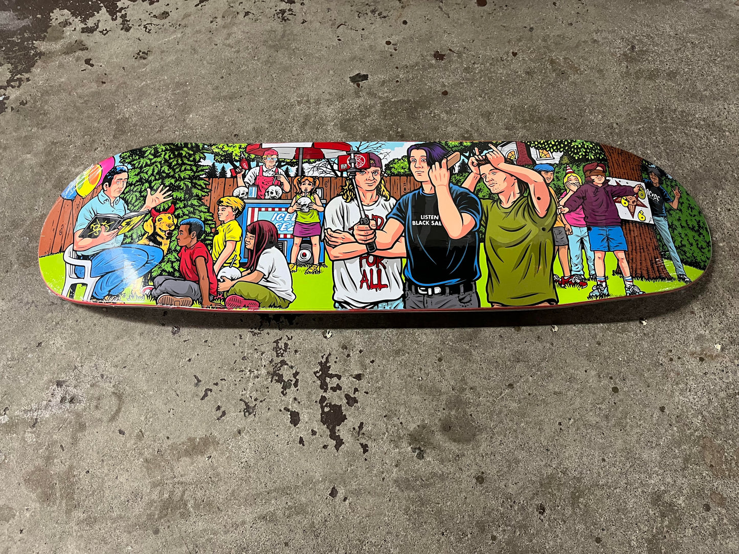 GLOW IN THE DARK ! Strangelove Serial Party II - Hand Screened Skateboard Deck LTD 9.0 x 32.45 x14.75 WB