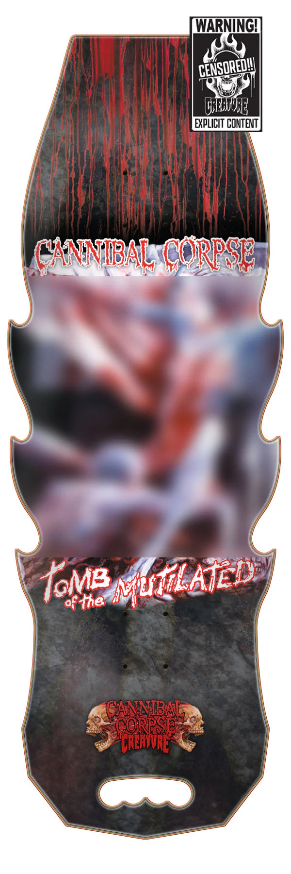 10.56in Cannibal Corpse Explicit Creature Shaped Skateboard Deck