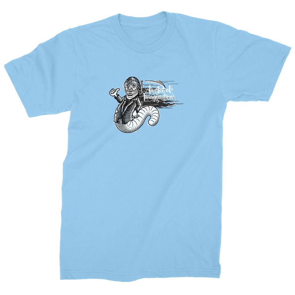 StrangeLove Bukowski Worm T-Shirt (Electric Blue)