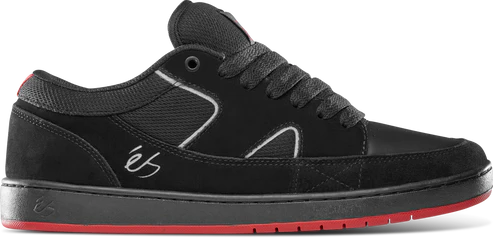 eS SOPHISTO Skate Shoes (Black/Black/Red) Skateboarding