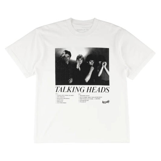 TALKING HEADS X WELCOME - Track List Tee T-Shirt (White)