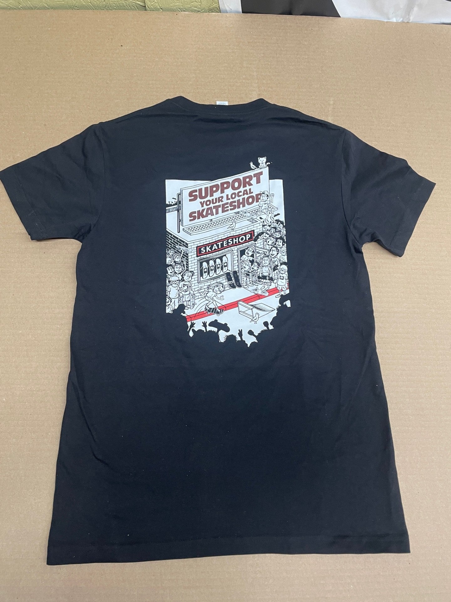 Skate Shop Day 2026 Old Skull Skateboards "Shop" T-Shirt (BLACK)