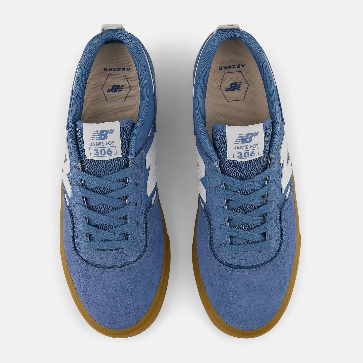 New Balance Numeric Jamie Foy 306 Skate Shoe - HERON BLUE with WHITE