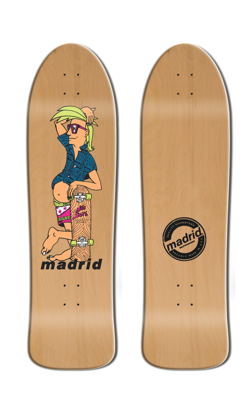 **Pre Order** Madrid Old School Reissue Skateboard Deck Mike Smith Longbody