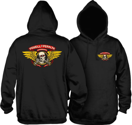 Powell Peralta Winged Ripper Hooded Sweatshirt (Black)