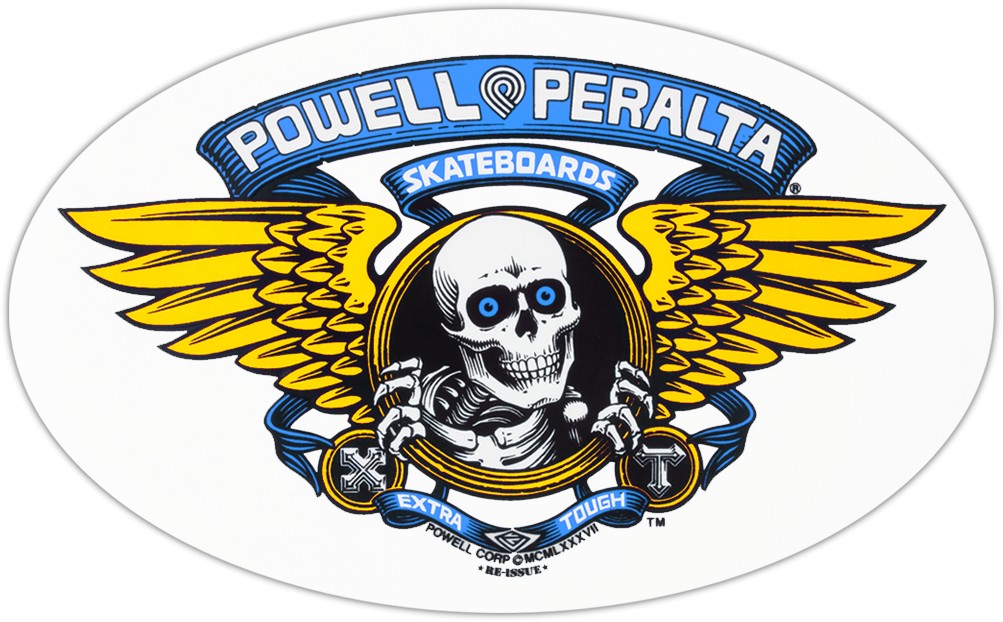 Powell Peralta Winged Ripper Reissue Sticker Blue